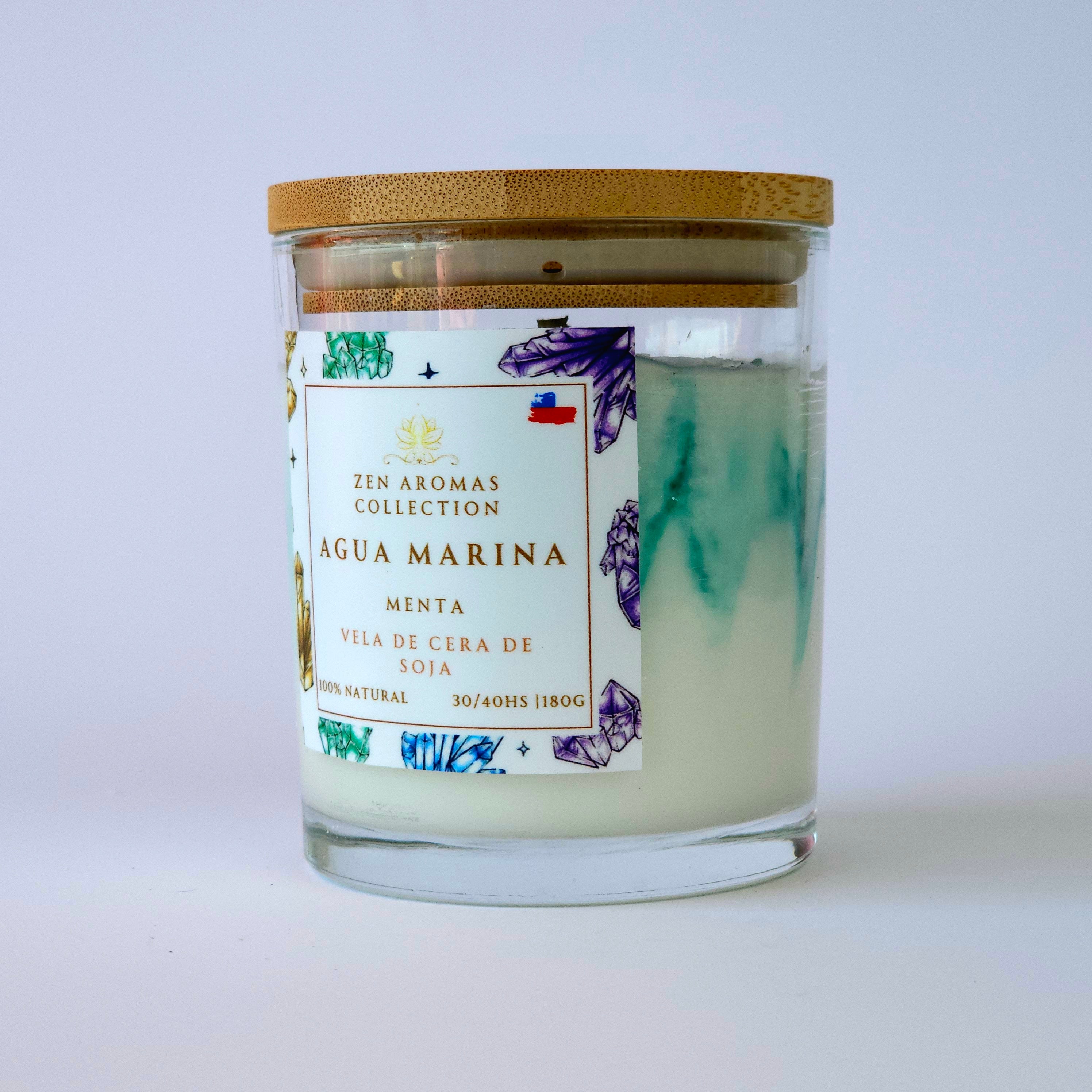 Vela Terapéutica Agua Marina