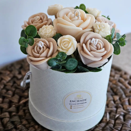 Bouquet Aromático de Rosas Beige