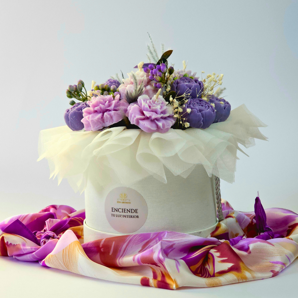 Bouquet de Flores de Cera Rincón de Lavanda | Regalo Original | Zen Aromas