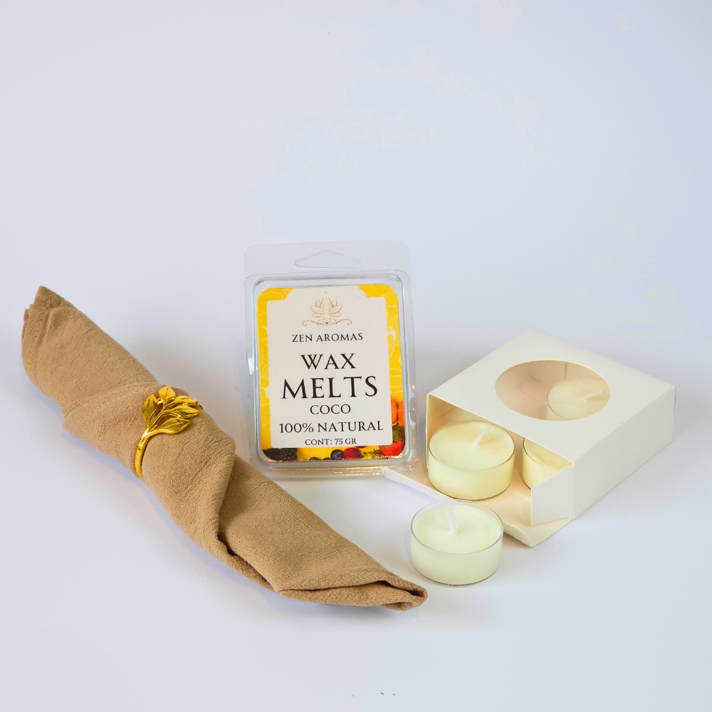 Kit Aromático Wax Melts + Velitas de Té