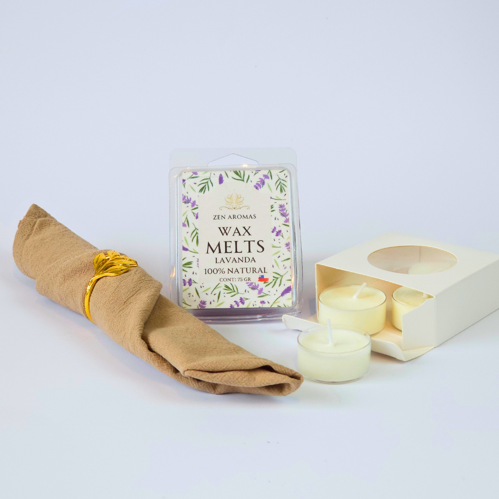Kit Aromático Wax Melts + Velitas de Té