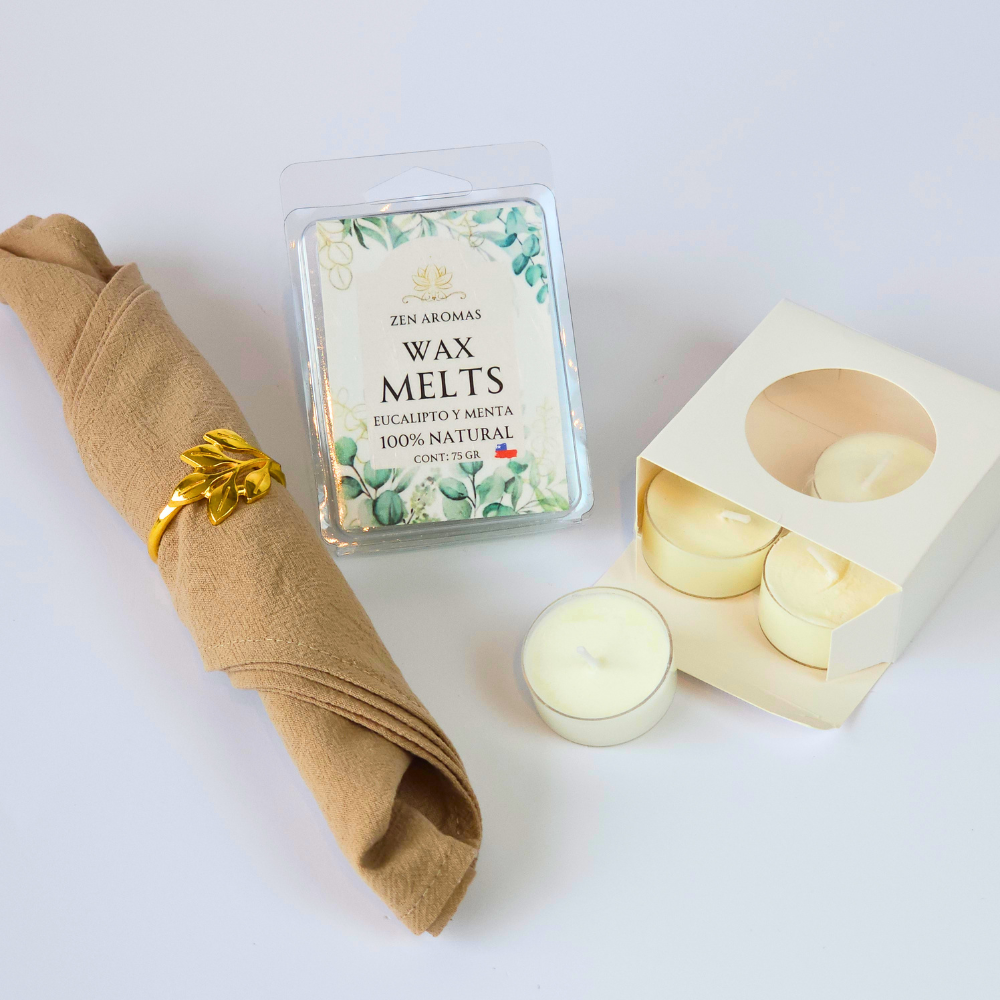 Kit Aromático Wax Melts + Velitas de Té