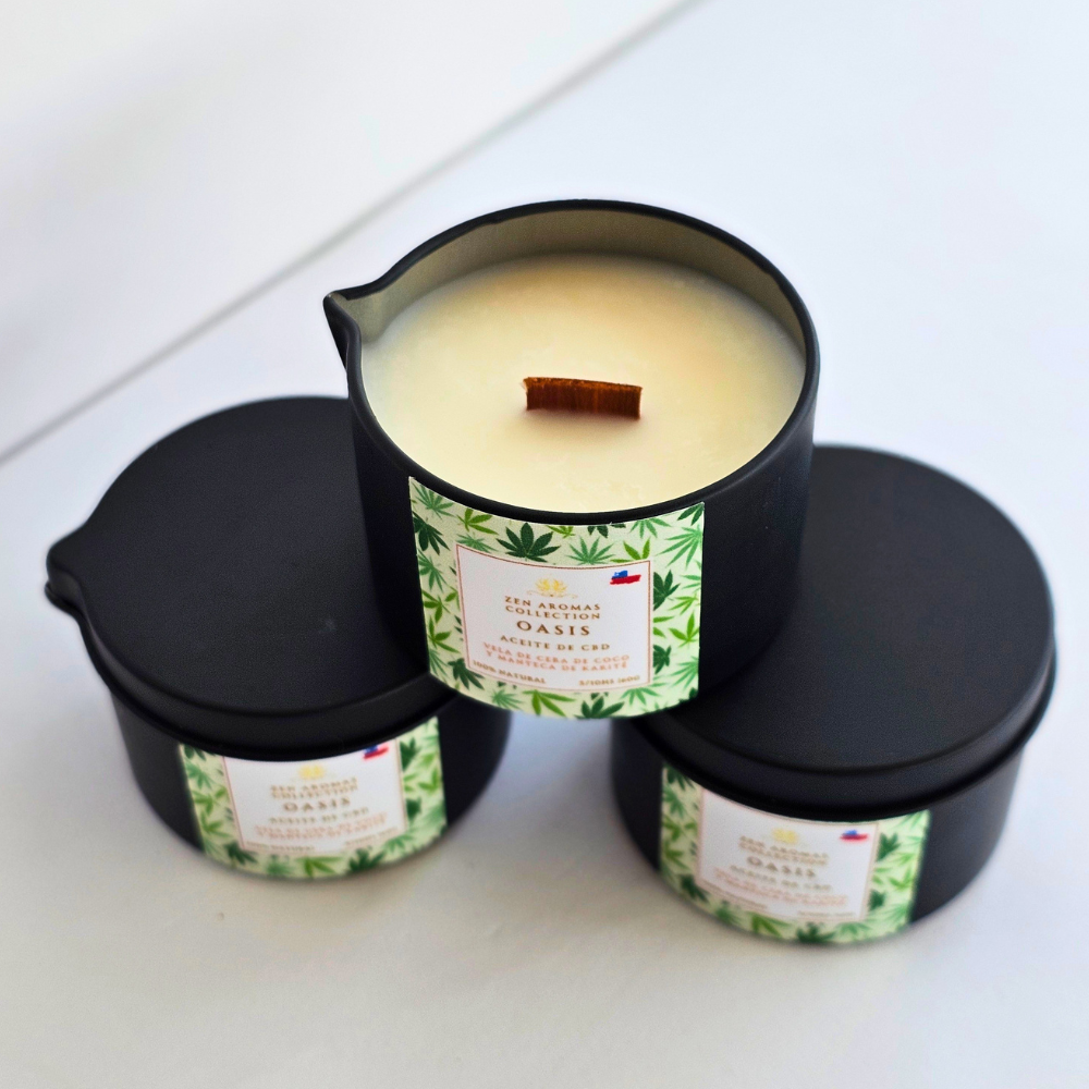 Vela Oasis de Cannabis para masajes