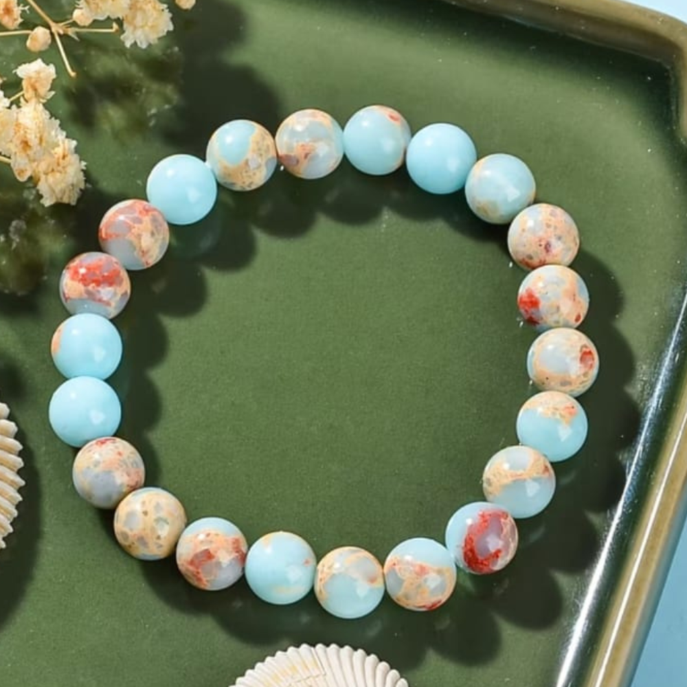 Pulsera Energética Suerte – Tonos Turquesa