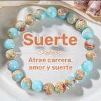 Pulsera Energética Suerte – Tonos Turquesa